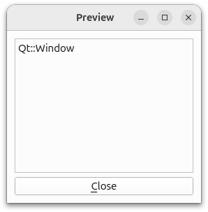 Screenshot of the Preview Window