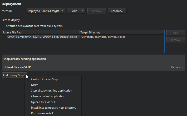 {Boot to Qt deployment steps}