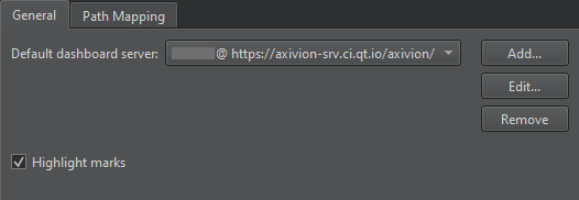 {General tab in Axivion Preferences}