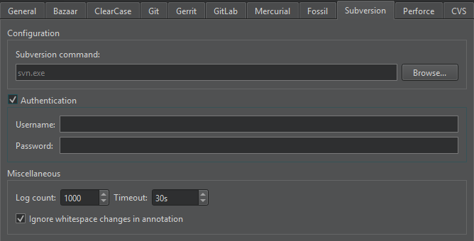 {Subversion preferences}