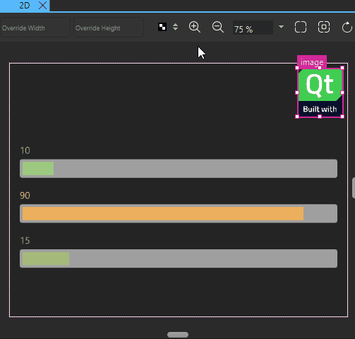 "Zooming in the 2D view"