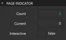 "Page Indicator properties"