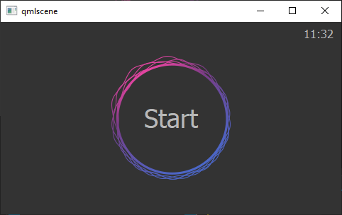 "Start screen"