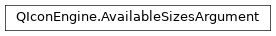 Inheritance diagram of PySide2.QtGui.QIconEngine.AvailableSizesArgument
