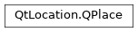 Inheritance diagram of PySide2.QtLocation.QPlace