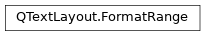 Inheritance diagram of PySide2.QtGui.QTextLayout.FormatRange