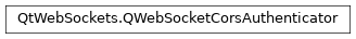 Inheritance diagram of PySide2.QtWebSockets.QWebSocketCorsAuthenticator