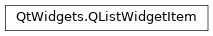 Inheritance diagram of PySide2.QtWidgets.QListWidgetItem